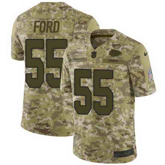 Nike Chiefs #55 Dee Ford Camo Mens Stitched NFL Limited 2018 Salute To Service Jersey